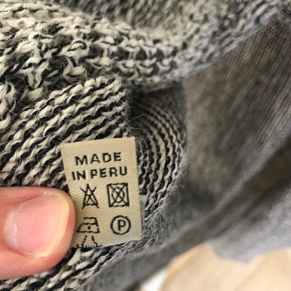 Peruvian Link EUC 100% Alpaca Sweater Gray Taupe Open Cardigan Sweater Size XS - Picture 4 of 8